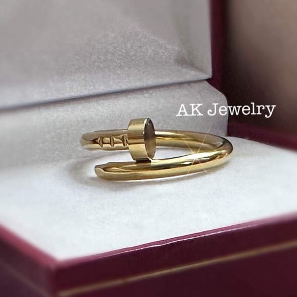 đź’ŽLUXURY GOLD RING, Nail Style, GOLD Plated, Plain - Picture 2 of 4